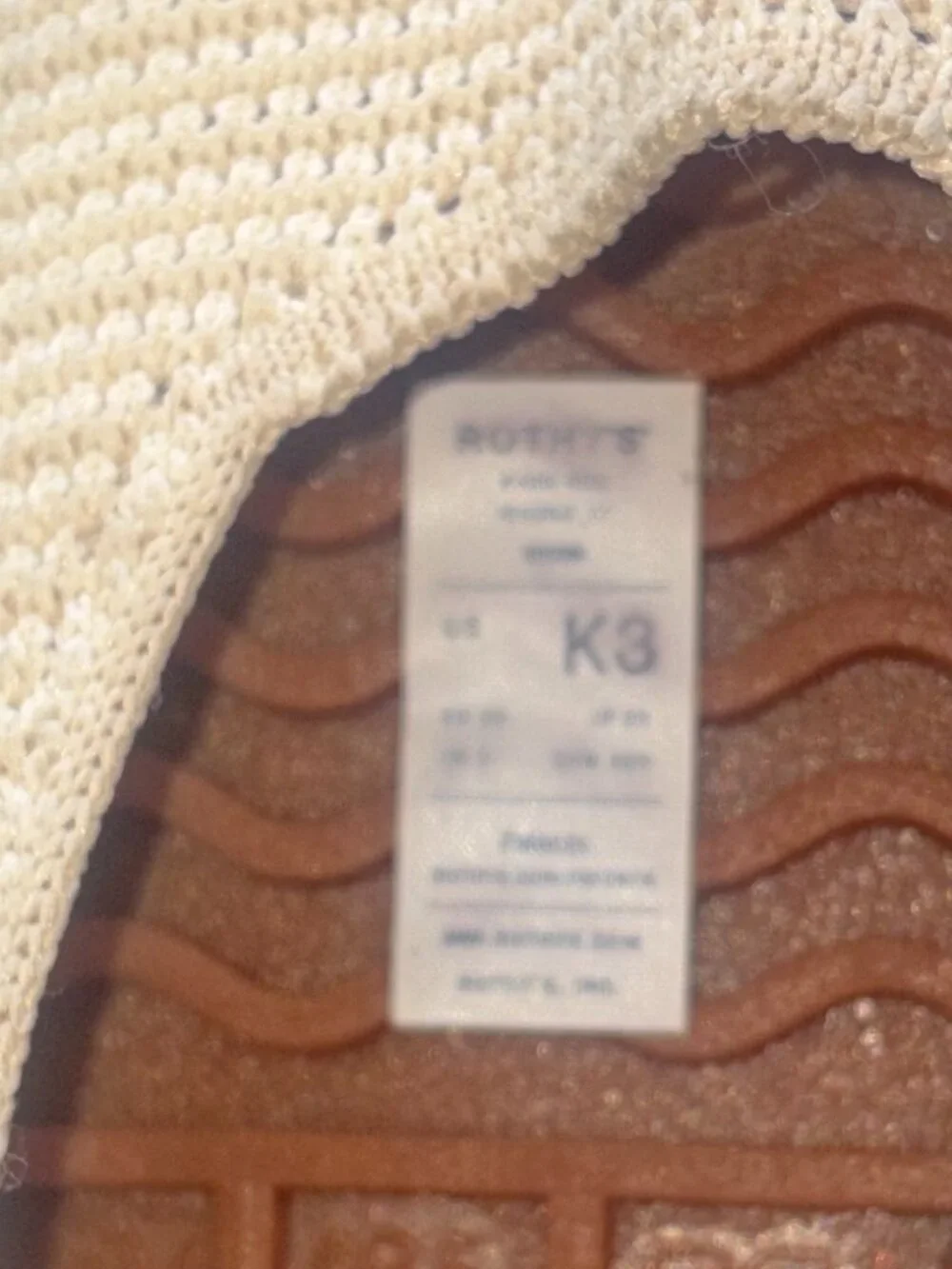 Kids' Rothy's The Mini Mary Jane in Opial-Raffia Knit Beige - size 3 - Washable!